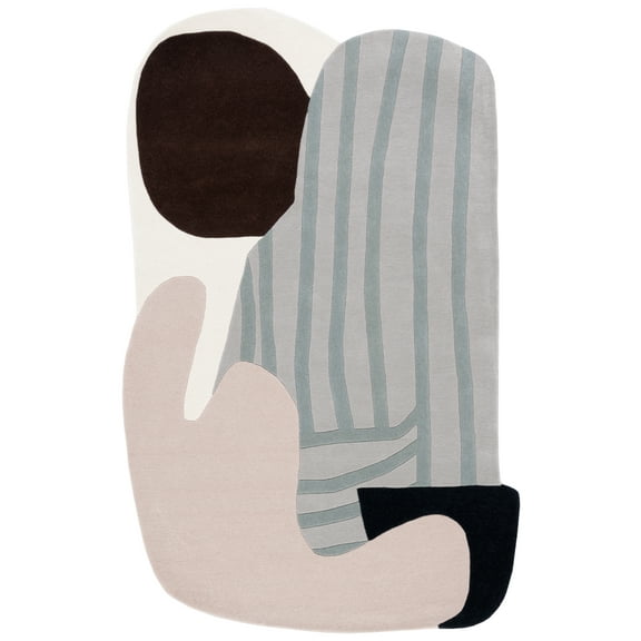 SAFAVIEH Fifth Avenue Delaney Abstract Area Rug, Ivory/Brown, 5' x 8'