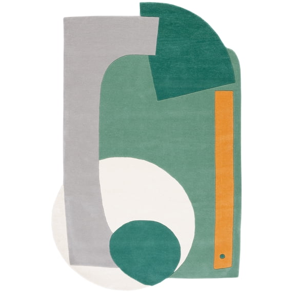 SAFAVIEH Fifth Avenue Delbert Abstract Area Rug, Green/Ivory, 8' x 10'