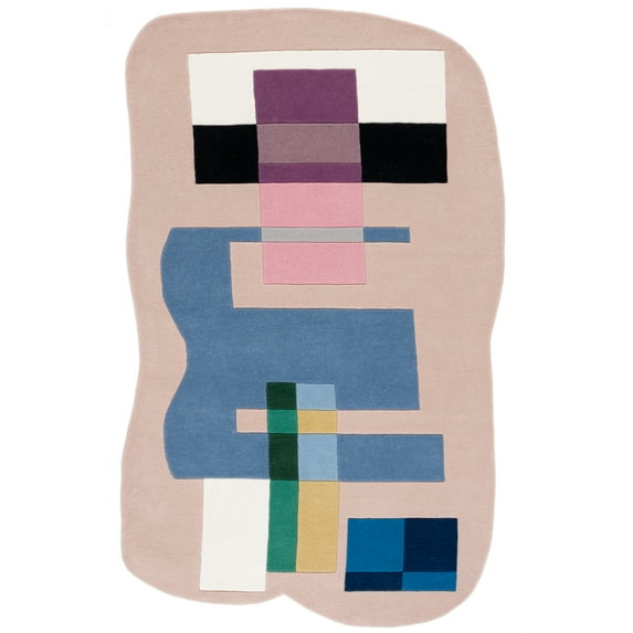 SAFAVIEH Fifth Avenue Delice Abstract Area Rug, Beige/Blue, 5' x 8'