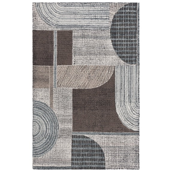 SAFAVIEH Fifth Avenue Delores Abstract Area Rug, Ivory/Grey, 8' x 10'