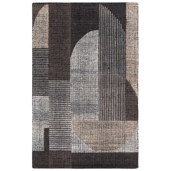 SAFAVIEH Fifth Avenue Denholm Abstract Area Rug, Black/Grey, 5' x 8'