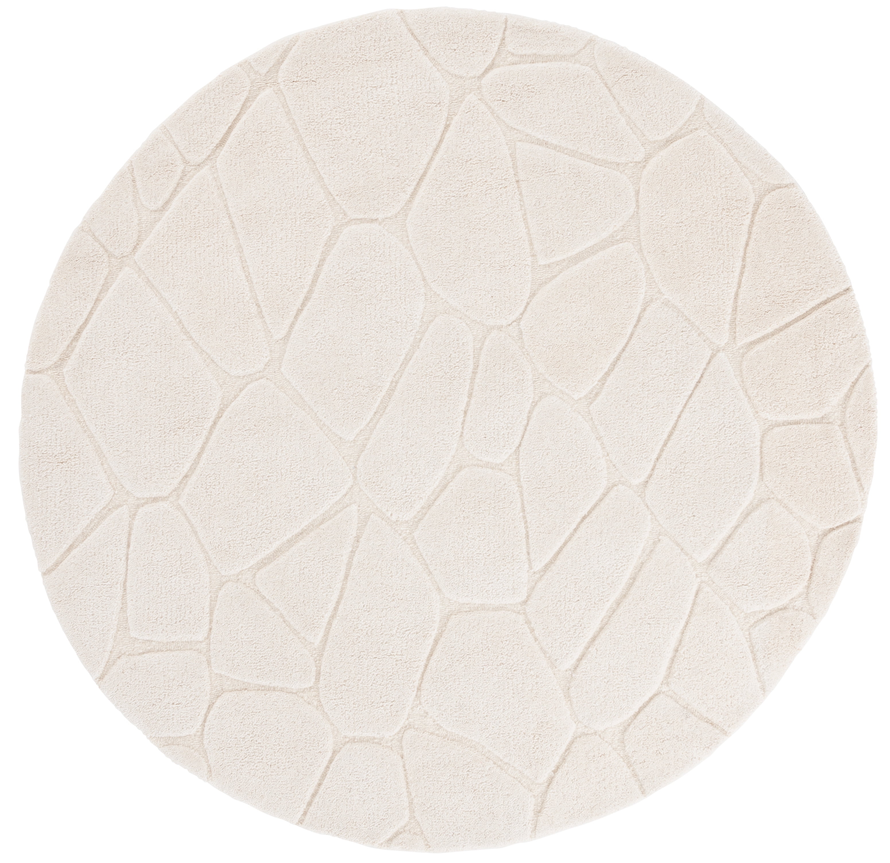 SAFAVIEH Fifth Avenue Gale Geometric Area Rug, Ivory, 6' x 6' Round