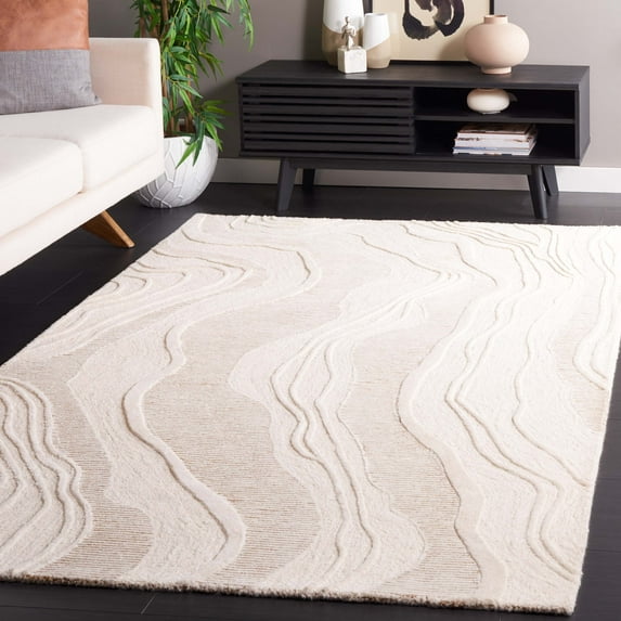 Safavieh Fifth Avenue Henry Wavy Striped Area Rug, Natural/Ivory, 5' x 8'