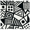 thumbnail image 1 of SAFAVIEH Fifth Avenue Isibeal Geometric Area Rug, Ivory/Black, 7' x 7' Square, 1 of 5
