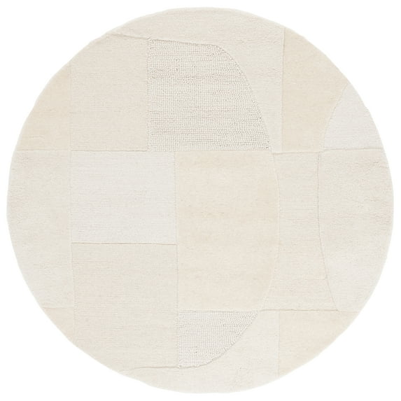SAFAVIEH Fifth Avenue Medici Geometric Area Rug, Ivory, 6' x 6' Round