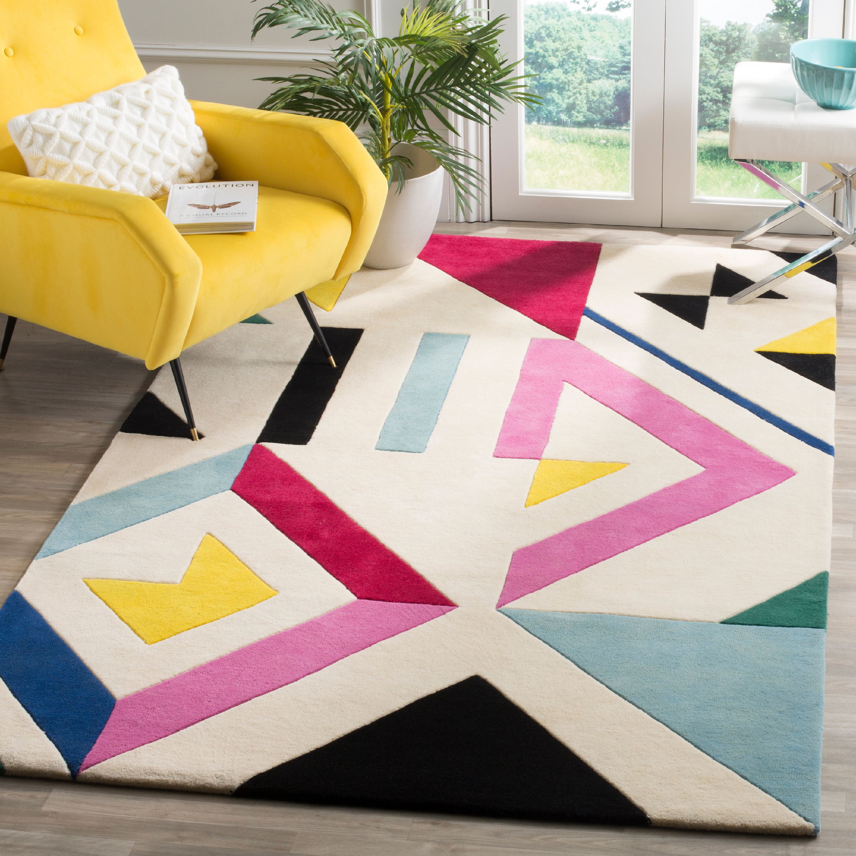 SAFAVIEH Fifth Avenue Russell Southwestern Area Rug, Ivory/Multi, 4' x 6'