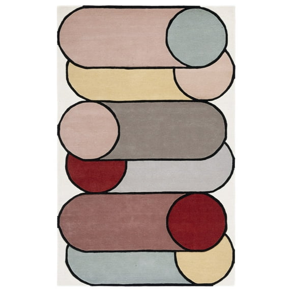 SAFAVIEH Fifth Avenue Wesley Abstract Area Rug, Ivory/Multi, 3' x 5'