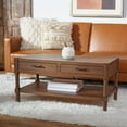 thumbnail image 1 of SAFAVIEH Filbert Solid 2 Drawer Coffee Table, Brown, 1 of 12