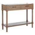 thumbnail image 1 of SAFAVIEH Filbert Solid 2 Drawer Console Table, Brown, 1 of 14