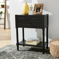 thumbnail image 1 of SAFAVIEH Filbert Solid 3 Drawer Console Table, Black, 1 of 7