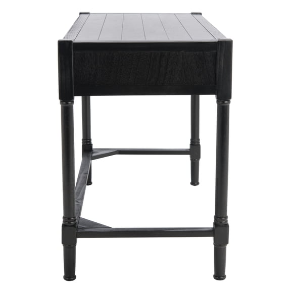 SAFAVIEH Filbert Solid Retro 2-Drawer Writing Desk, Black