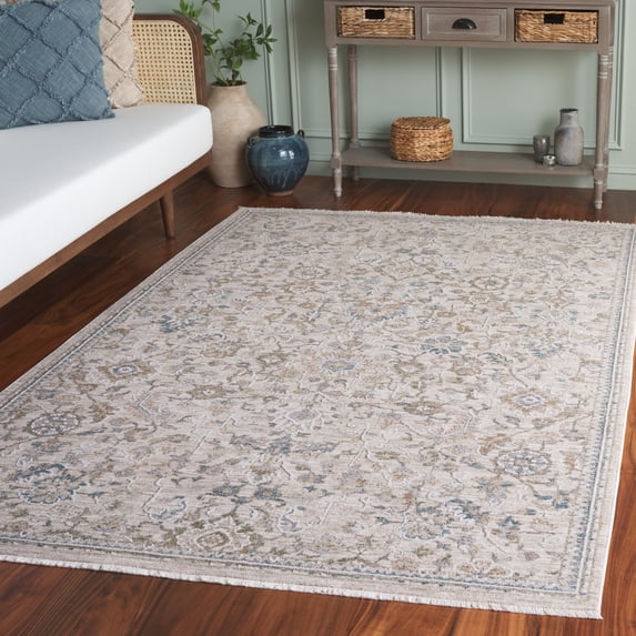 Safavieh Finley Delaney Floral Area Rug, Beige/Blue, 6'7" x 6'7" Square