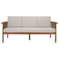 thumbnail image 1 of SAFAVIEH Finnick Outdoor Patio Sofa Bench, Natural/Light Grey, 1 of 11