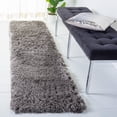 thumbnail image 1 of Safavieh Flokati Augustin Solid Shag Runner Rug, Charcoal, 2'3" x 8', 1 of 12