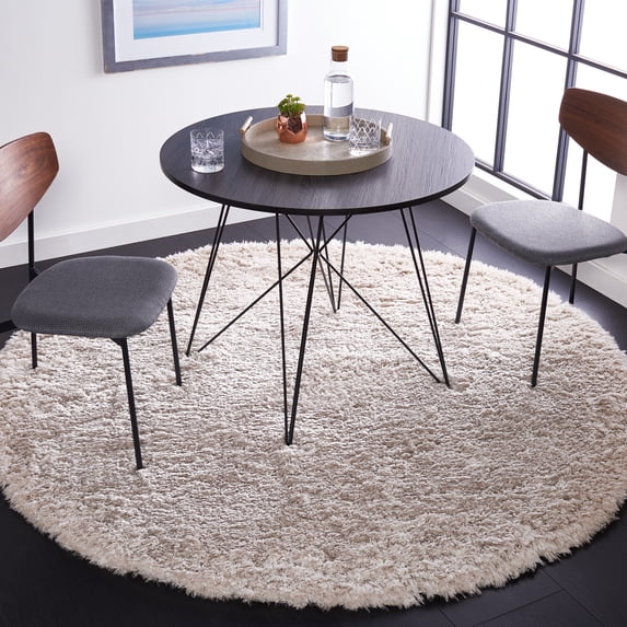 Safavieh Flokati Augustin Solid Shag Area Rug, Beige, 5'3" x 7'6" Oval