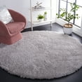 thumbnail image 1 of Safavieh Flokati Augustin Solid Shag Area Rug, Silver, 5'3" x 5'3" Round, 1 of 11