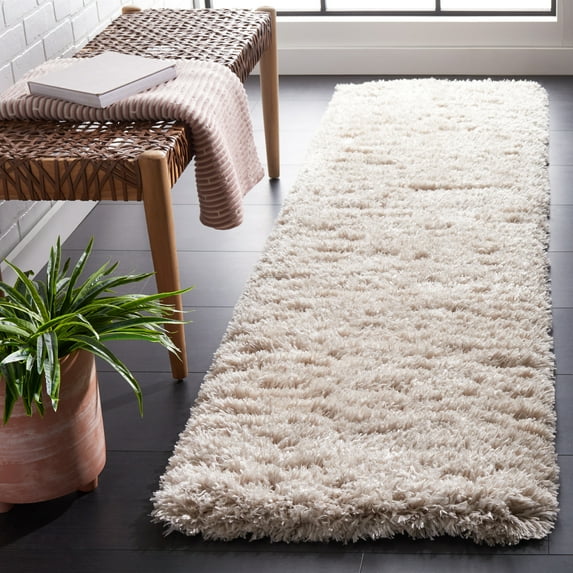 Safavieh Flokati Augustin Solid Shag Runner Rug, Beige, 2'3" x 10'