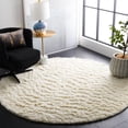 thumbnail image 1 of Safavieh Flokati Gisselle Solid Wool Shag Area Rug, Ivory, 6' x 6' Round, 1 of 11