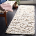 thumbnail image 1 of Safavieh Flokati Gisselle Solid Wool Shag Runner Rug, Ivory, 2'3" x 7', 1 of 11