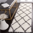thumbnail image 1 of Safavieh Flokati Juniper Geometric Polyester Shag Runner Rug, Ivory/Dark Gray, 2'2" x 8', 1 of 11