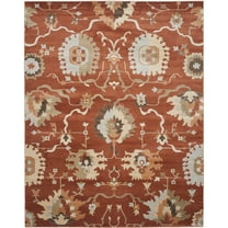 SAFAVIEH Florenteen Franklin Abstract Floral Area Rug, Rust/Ivory, 5'1" x 7'7"