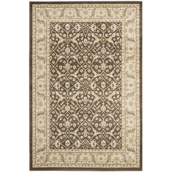 SAFAVIEH Florenteen Sunny Traditional Area Rug, Brown/Ivory, 4' x 6'