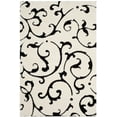 thumbnail image 1 of SAFAVIEH Florida Aline Floral Vines Shag Area Rug, Ivory/Black, 6' x 9', 1 of 3