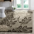 thumbnail image 1 of SAFAVIEH Florida Benton Floral Shag Area Rug, Smoke/Dark Brown, 5'3" x 7'6", 1 of 7
