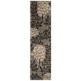 thumbnail image 1 of SAFAVIEH Florida Benton Floral Shag Runner Rug, Smoke/Dark Brown, 2'3" x 9', 1 of 6