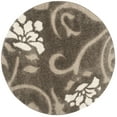 thumbnail image 1 of SAFAVIEH Florida Davin Floral Shag Area Rug, Smoke/Beige, 4' x 4' Round, 1 of 7