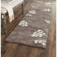 thumbnail image 1 of SAFAVIEH Florida Davin Floral Shag Runner Rug, Smoke/Beige, 2'3" x 8', 1 of 8