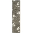 thumbnail image 1 of SAFAVIEH Florida Davin Floral Shag Runner Rug, Smoke/Beige, 2'3" x 9', 1 of 8