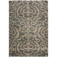 thumbnail image 1 of SAFAVIEH Florida Deangelo Damask Plush Shag Area Rug, Grey/Beige, 4' x 4' Round, 1 of 11