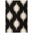thumbnail image 1 of SAFAVIEH Florida Declan Geometric Shag Area Rug, Dark Brown/Ivory, 6'7" x 6'7" Round, 1 of 8