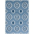 thumbnail image 1 of SAFAVIEH Florida Declan Geometric Shag Runner Rug, Blue/Ivory, 2'3" x 9', 1 of 10