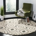 thumbnail image 1 of SAFAVIEH Florida Declan Geometric Swirls Shag Area Rug, Cream/Light Blue, 6'7" Round, 1 of 7