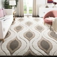 thumbnail image 1 of SAFAVIEH Florida Declan Geometric Swirls Shag Area Rug, Cream/Smoke, 8' x 10', 1 of 12