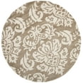 thumbnail image 1 of SAFAVIEH Florida Desmond Damask Shag Area Rug, Beige/Cream, 4' x 4' Round, 1 of 6