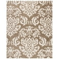 thumbnail image 1 of SAFAVIEH Florida Desmond Damask Shag Runner Rug, Beige/Cream, 2'3" x 19', 1 of 11