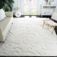 thumbnail image 1 of SAFAVIEH Florida Doug Floral Vines Geometric Shag Area Rug, Creme, 8' x 10' - Large - Transitional Modern Design, Creme & Creme, Non-Shedding & Easy Cleaning, Ultra Plush Thick Pile, Ideal for Living, 1 of 14