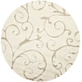 SAFAVIEH Florida Doug Floral Vines Shag Area Rug, Cream/Beige, 10' x 10