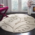thumbnail image 1 of Safavieh Florida Shag Rug Collection, Shag Cream/Beige Geometric Area Rugs, 4' x 4' Round, 1 of 14