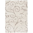 thumbnail image 1 of SAFAVIEH Florida Doug Floral Vines Geometric Shag Area Rug, Cream/Beige, 5'3" x 7'6", 1 of 16