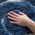 thumbnail image 1 of SAFAVIEH Florida Doug Floral Vines Geometric Shag Area Rug, Dark Blue/Cream, 4' x 6' - Transitional Modern Design, Dark Blue & Cream, Non-Shedding & Easy Cleaning, Ultra Plush Thick Pile, Ideal for L, 1 of 12