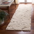 thumbnail image 1 of SAFAVIEH Florida Doug Floral Vines Geometric Shag Runner Rug, Cream/Beige, 2'3" x 15' - Transitional Modern Design, Cream & Beige, Non-Shedding & Easy Cleaning, Ultra Plush Thick Pile, Ideal for Livi, 1 of 14