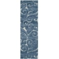 thumbnail image 1 of SAFAVIEH Florida Doug Floral Vines Shag Runner Rug, Light Blue/Cream, 2'3" x 11', 1 of 9