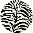 thumbnail image 1 of SAFAVIEH Florida Eleanor Animal Stripes Area Rug, Ivory/Black, 5' x 5' Round, 1 of 11