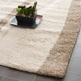 thumbnail image 1 of SAFAVIEH Florida Ellen Abstract Shag Area Rug, Cream/Dark Brown, 6'7" x 6'7" Square, 1 of 10