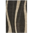 thumbnail image 1 of SAFAVIEH Florida Ellen Abstract Shag Area Rug, Dark Brown/Beige, 3'3" x 5'3", 1 of 6