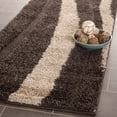 thumbnail image 1 of SAFAVIEH Florida Ellen Abstract Shag Runner Rug, Dark Brown/Beige, 2'3" x 9', 1 of 6